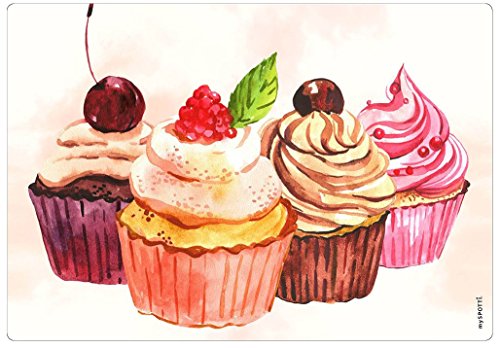 mySPOTTI moderner Spritzschutz Motiv Cupcakes Aluminium Küche Herd Kochfeld