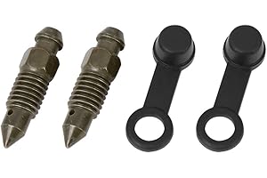 F FIERCE CYCLE 2 Stück M8 x 1,25 mm Hohlschraube Entlüftungsschraube mit Kappe für Motorrad Hauptbremszylinder