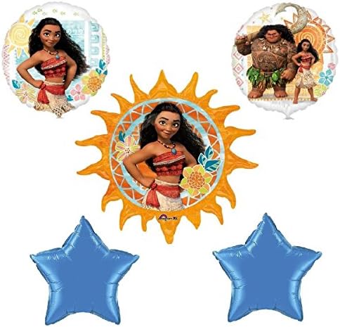 Disney Moana 5pk Balloon Bouquet Birthday Party Supplies