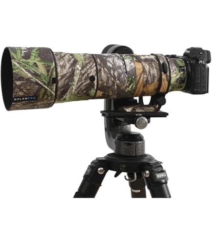 CHASING BIRDS Manteau de protection imperméable pour objectif Canon EF 500 mm F4 L IS II USM (camouflage feuille verte