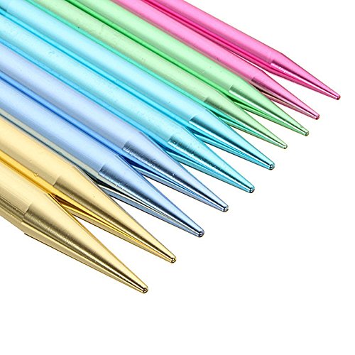 lzn 13 Größen/Set Austauschbar Aluminum Rundstricknadeln äkelnadeln Stricknadeln 2.75mm-10mm - 2