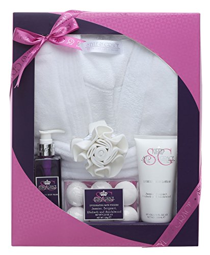 Ladies Luxury Bathrobe Robe Pamper Gift Set For Her Dressing Gown Xmas Gift New