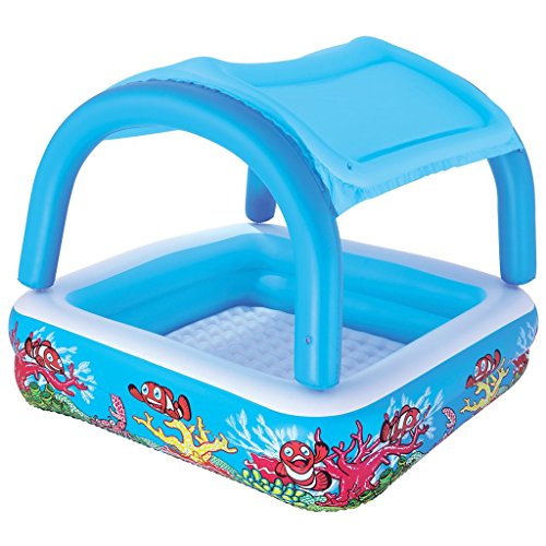 Pataugeoire Gonflable Jungle Piscine Pour Bébé Avec Pare Soleil Et