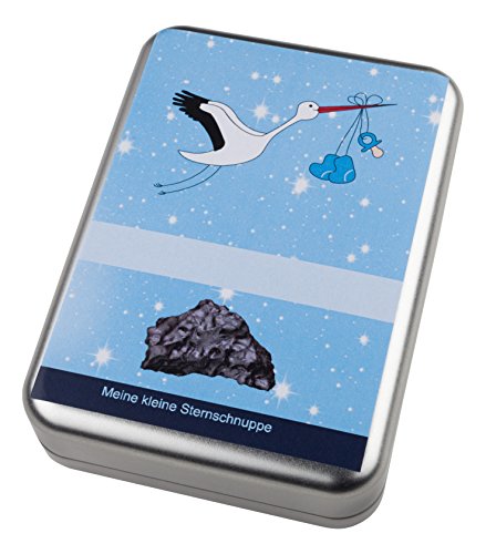 Echte Sternschnuppe in Geschenkbox zur Geburt und Taufe (Für Jungen)