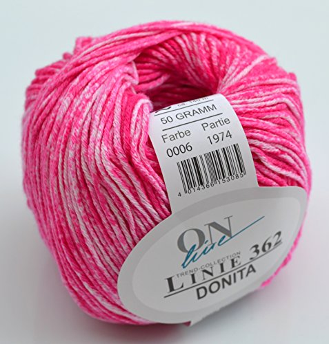 ONline Linie 362 Donita Fb. 06 pink vintage Baumwollgarn, Baumwolle zum Stricken & Häkeln - 2