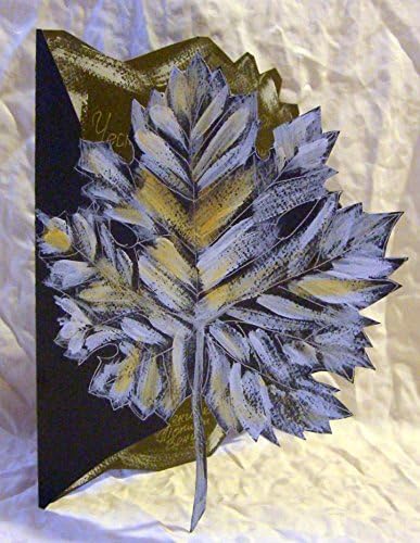Grape Vine Leaf Card/ Autumn Vine/ Hand Painted Acrylic Card/ Leaves Greeting Card/ Birthday Leaves Card/ Nature Card/ Anniversary Wine Vine.