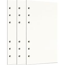 Fogli A5 Per Taccuini 6 Anelli - 100 Fogli/200 Pagine, Righe, Carta 120gsm, Avorio - Foto 8