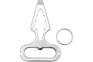 YEHUIMEI 1 Pezzi Portachiavi Multifunzione, Anelli Portachiavi Lega Di Zinco, Strumento Chiave Multifunzione,Apribottiglie Chiave Acciaio Inossidabile,portachiavi multifunzione((Argento)