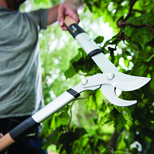 Fiskars Quantum Bypass-Getriebeastschere für frisches Holz, Gehärteter Präzisionsstahl, Länge 80 cm, Schwarz/Orange, L108, 1001435 - 4