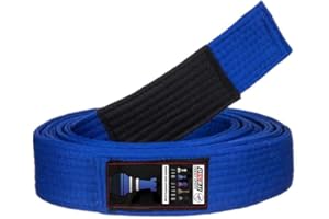 OSS Combat Sports BJJ Belt - Brazilian Jiu-Jitsu IBJJF Approved Adult's Size 100% Cotton Durable Competition Ready - A2, A3 (Blue, A2)