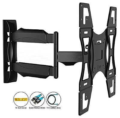Invision ® Ultra Mince TV Orientable Inclinable Support Mural - Pour la plupart des 26 - 60 pouces LED LCD Plasma et courbée téléviseurs - Max VESA 400mm x 400mm - Comprend maintenant 1.8m Câble HDMI (A2)