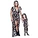 Produktbild Oyedens Mutter Und Tochter Strandkleid, Oversized Shirtkleid Druckkleid Kurzarm Jerseykleid Sommerkleider Partnerlook Mama Kind Kleid Family Shirtkleid Festival Kleidung