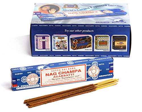 Großpackung Nag Champa, blau, 12 Päckchen mit je 15 g Inhalt, gesamt 180 g. - 4