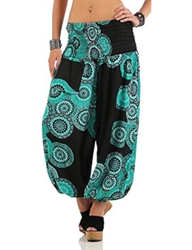 malito Pantaloni alla zuava disegno yoga Boyfriend Pump Baggy 8447 Donna Taglia Unica