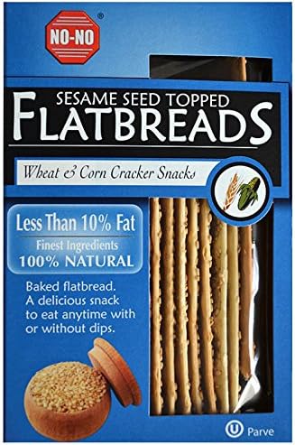 No-No Flatbread Sesame 125 g (Pack of 12)
