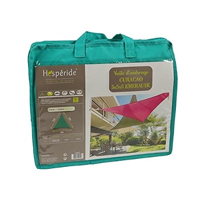 Hespéride Voile d'ombrage triangulaire 5 x 5 x 5 m Curacao - Emeraude
