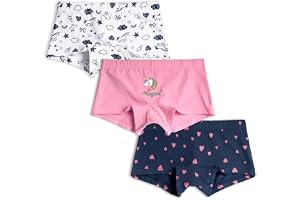 ARIEL Girl's Cotton Multicolour Boyshorts (Pack of 3)