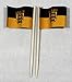 Produktbild Party-Picker Flagge Baden Württemberg Papierfähnchen in Profiqualität 50 Stück 8 cm Offsetdruck Riesenauswahl aus eigener Herstellung