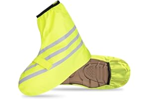BNGXR Surchaussures de Vélo Imperméable, Couvre Chaussure Impermeable, avec Bandes RéFléChissantes, Couvre-Chaussures de Pluie pour Vélo, Etanche GuêTres, Cyclisme Overshoes pour Homme et Femme