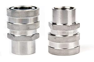 JOKBEN Merrday 2-Pack 1/2 Inch FPT Home Brewing 304 Stainless Steel Quick Coupling (1/2 Inch FPT)