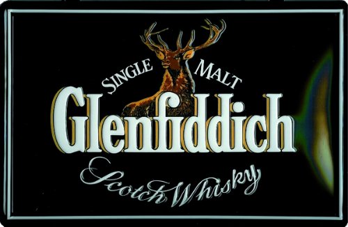 Preisvergleich Produktbild Schild Alu Artdeco Glenfiddich Scotch Whisky 300x200mm
