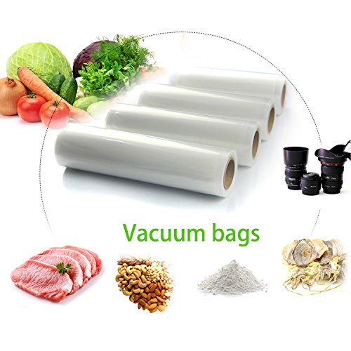 Signstek Folienrollen Vakuumrolle Vakuumschlauch Vakuumbeutel für alle Balken Vakuumierer geeignet / Kochfest – Mikrowellen geeignet – Sous Vide geeignet / stabile Schweißnaht (28cm*5m) - 6