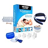 CÓMODO Y FÁCIL DE USAR: La férula anti ronquidos en material EVA de silicona suave, libre de BPA, se moldea perfectamente a la boca después del calentamiento. El dilatador nasal y la tira nasal sin BPA son cómodos y mejoran el paso del aire a las fosas nasales. La banda de neopreno y nylon es ajustable y le permite liberar la mandíbula para reducir o eliminar los ronquidos.