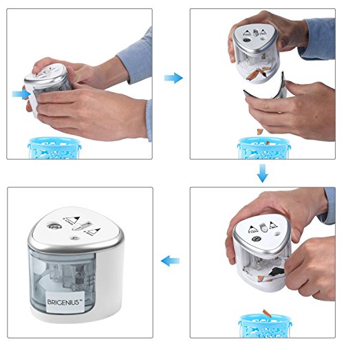 Automatischer Elektrischer Anspitzer, Batterieleistung Spitzmaschine 2 Verschieden Große Löcher 6-8 mm oder 9-12 mm für Standard und Jumbo Stifte - 6