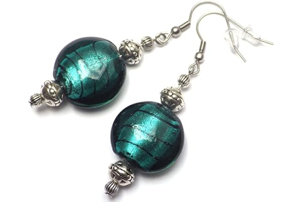 Boucles d’oreilles perles en verre style chic bohème acier inoxydable fabrication française