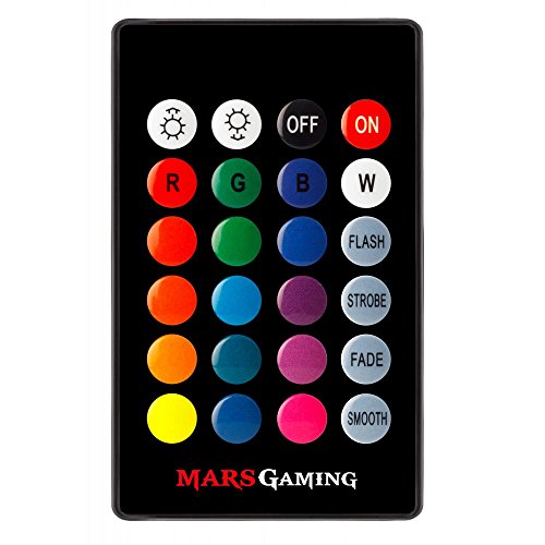 Mars Gaming MC7 - Caja de Ordenador Gaming  semitorre  ATX  Incluye 3 Ventiladores Frontales RGB 120mm  VGA hasta 341mm  Cristal Templado  Apta para Refrigeraci  n L  quida   Negro