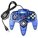 Produktbild suily N64 USB-Controller, klassischer Retro N64 Bit USB Wired Controller für Windows PC Mac Linux Raspberry Pi 3 (klares blau)