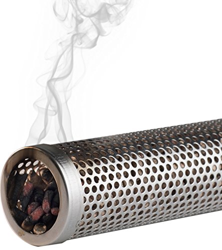 Räucherröhre 15cm – Räuchern auf jedem Grill – Intensiv Rauch – Edelstahl Kaltrauch-Erzeuger – Räucherbox – Tube Smoker 6″ – Pellet Smoker –Kalträuchern + Schutztasche Sparbrand - 6