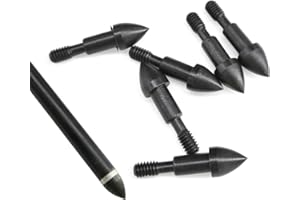 ZSHJGJR 24/48pcs Archery Arrow Tips Screw in Practice Broadheads Arrowheads 60 grain Bullet Field Points for Recurve and Compound Bow