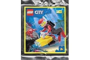 YLSHGXFC LEGO City Diver and Crab Minifigure Foil Pack Set 952107