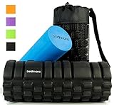 2-in-1 Foam Roller for Muscles: BEST QUALITY AND VALUE! Trigger Point Deep Tissue Therapy for Fast Muscle Pain Relief; Smooth Softer Roller Ideal for Sensitive Muscles; Free Travel Bag, INSTRUCTIONAL VIDEO AND 2 E-BOOKS WITH 26 OF THE BEST EXERCISES!