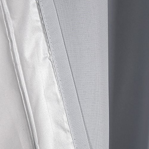 Deconovo Thermogardinen mit Ösen Oxford Vorhang Gardinen 240×135 cm Hellgrau - 6