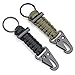 Produktbild Schlüsselanhänger Paracord-Schlüsselband, Schlüsselanhänger, Karabiner, Magnesium, Feuerstein, Feuerzeug-Set für Outdoor Survival, für Outdoor, Camping, Wandern Black & Army Green