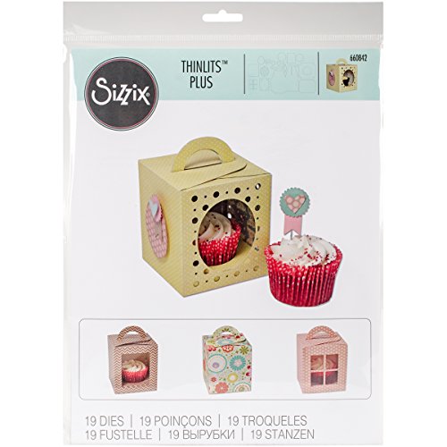 Sizzix Thinlits Plus Troqueles 18PK Caja, cupcake