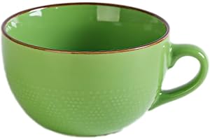 700 ml stor keramisk kaffekopp, stengodskop, cappuccinokoppar, XXL keramisk soppskål med handtag, stor müsliskål med handtag