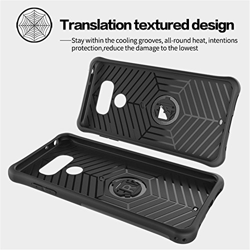 Funda LG G6 Armor Carcasa   Tarea Pesada  360 Grados de Rotaci  n Soporte de Combinaci  n a Prueba de Golpes H  brido Defender Carcasa Duro Prueba de Choques y Dustproof de Caja Protectora para LG  LG G6  Plata 