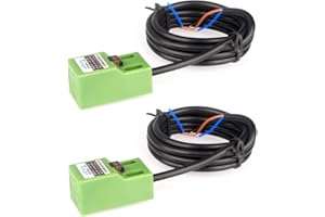 GUUZI 2 piezas SN04-N DC NPN Sensor de Aproximación Interruptor de Proximidad Inductivo Interruptor de Sensor 5mm 3 Cables 6-36V/CC