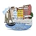 Produktbild Nyhavn Copenhagen Dänemark 3D Handbemalter Harzmagnet Den lille Havfrue Tivoli Kleine Meerjungfrau Amalienborg Schloss Rosenborg Schloss Frederiksborg Legoland Aarhus Kolding H. C. Andersens Haus