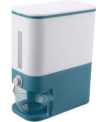 Récipient Distributeur De Riz 20L Avec Verre Doseur - Stockage Hermétique Pour Céréales, Haricots, Riz (jusqu'à 10kg)