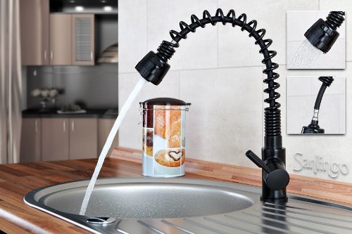 Black Pull Out Spray Kitchen Sink Mixer Tap / Taps / Faucet