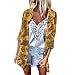 Produktbild Junjie Damenmode Boho gedruckt Sonnencreme 3/4 ärmel lose Schiere Chiffon-Strickjacke Chiffon Damen Kleidung modern Sale sexy gelb, blau, lila, orange