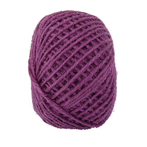 Generic 50m / Rolle Wickel Hanfseil Band Schnur Seil Saiten kugel für Handwerk DIY Basteln Kunsthandwerk Geschenk Dekoration - Lila