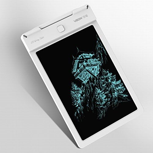 9 Inch LCD Writing Tablet Drawing Graphics Board with Wireless Digital Pen Message Board Screen Handwriting Pad Paperless Digital Drawing Write Tool Graffiti Board by Melissa (White)