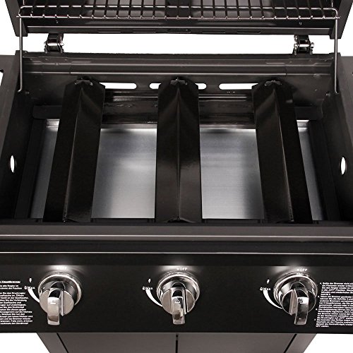 TAINO® Gasgrill BBQ Grillwagen wahlweise im Set mit Zubehör 3 Edelstahl-Brenner 1 Seitenkocher Gas-Grill TÜV Farbe Schwarz (3+1) (Gasgrill 3+1) - 6
