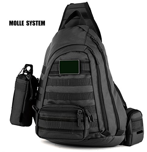 DCCN Rucksack mit einem Gurt Crossbag Sling bag Molle Sling Rucksack für Radfahren Wandern Camping - 9