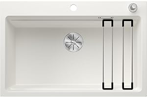 BLANCO ETAGON 8 – Évier de Cuisine en Granit pour Meubles Bas de 80 cm de Large – SILGRANIT – Blanc – 525181